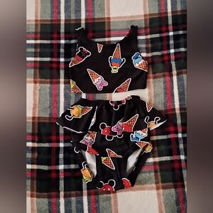 Wild Rich Kids Disney Mickey Ice Cream Print Swimsuit 2T